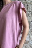  Classic Cotton Cap Sleeve Tee Rose